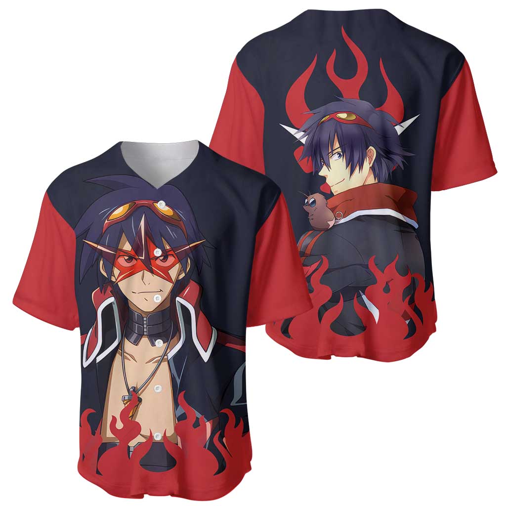 Simon Tengen Toppa Guren Lagann Baseball Jersey Simon Tengen Toppa Guren Lagann Baseball Jersey