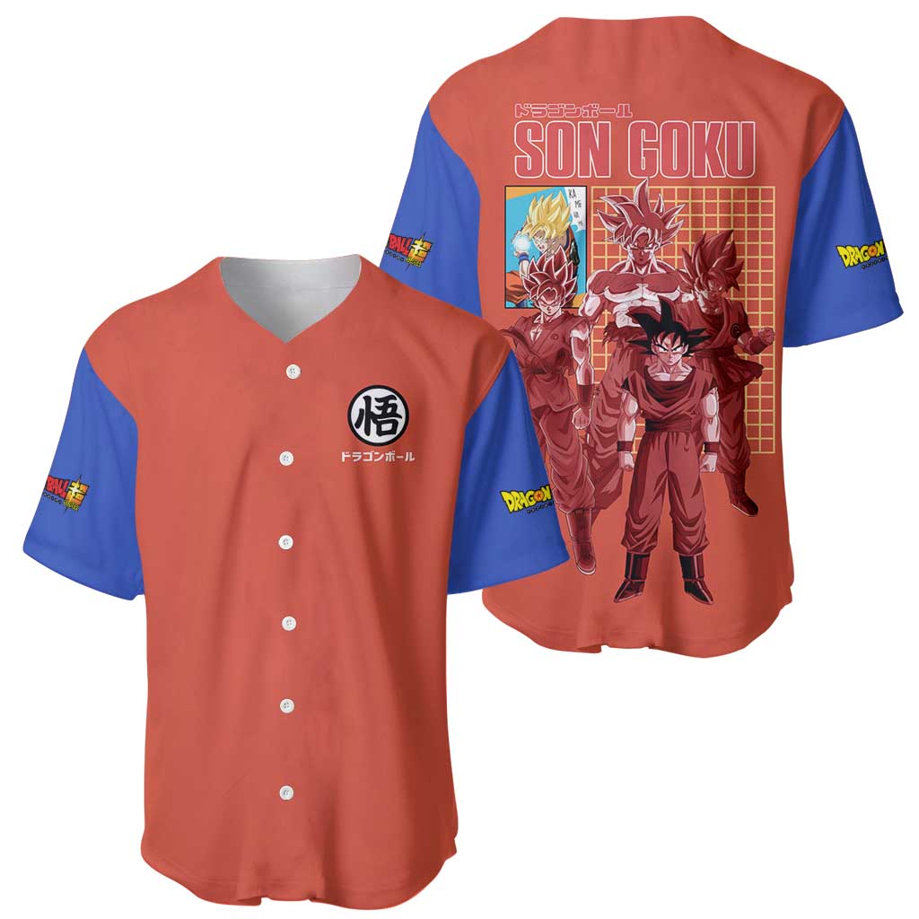 Son Goku Dragon Ball Z Baseball Jersey Son Goku Dragon Ball Z Baseball Jersey
