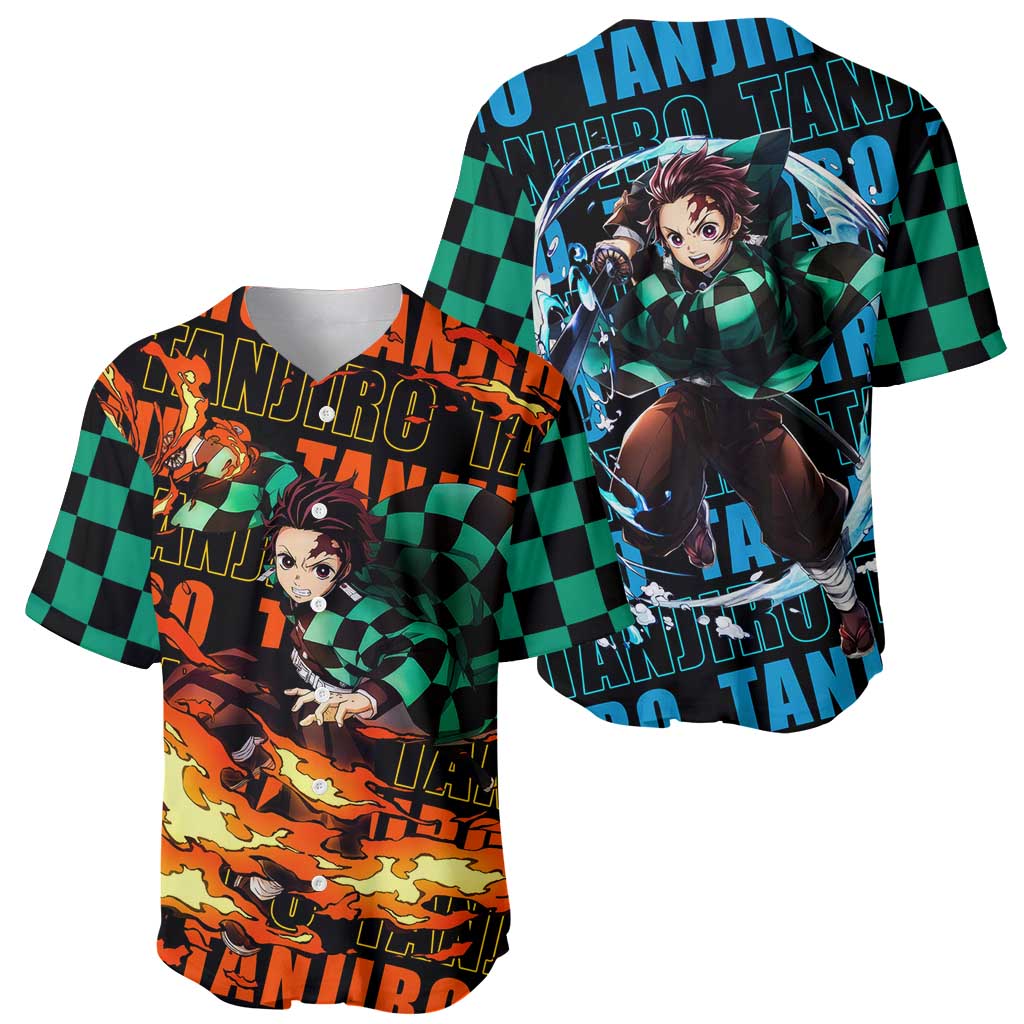 Tanjiro Kamado Demon Slayer Baseball Jersey_1 Tanjiro Kamado Demon Slayer Baseball Jersey_1