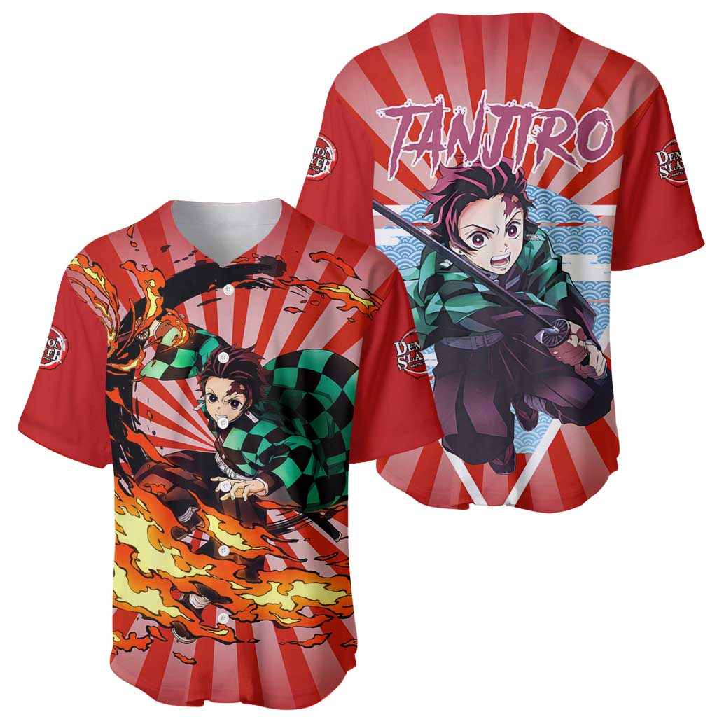 Tanjiro Kamado Demon Slayer Baseball Jersey_2 Tanjiro Kamado Demon Slayer Baseball Jersey_2