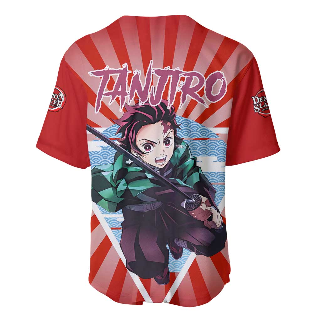 Tanjiro Kamado Demon Slayer Baseball Jersey_2 Tanjiro Kamado Demon Slayer Baseball Jersey_2