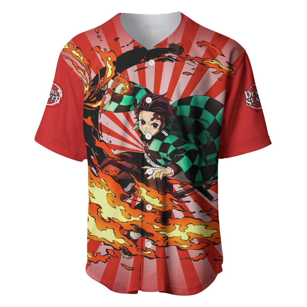 Tanjiro Kamado Demon Slayer Baseball Jersey_2 Tanjiro Kamado Demon Slayer Baseball Jersey_2