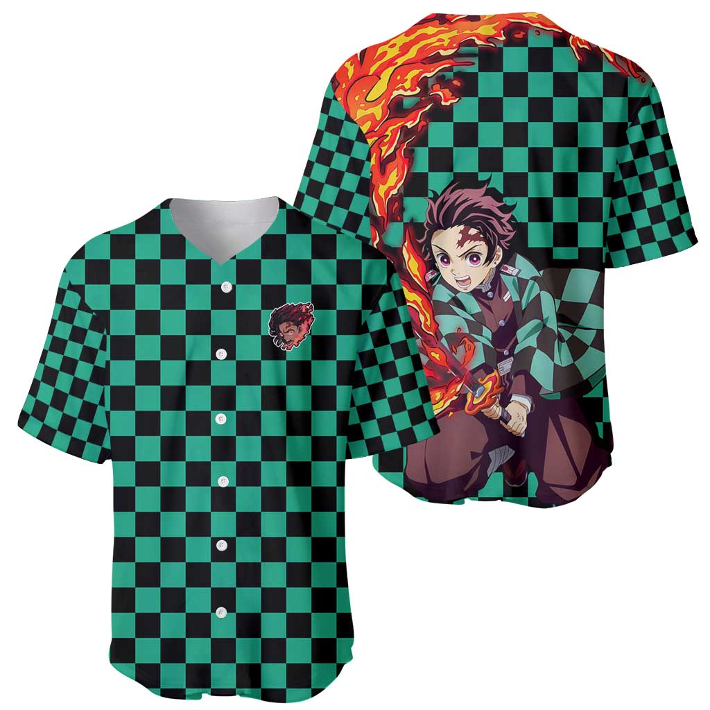 Tanjiro Sun Breathing Demon Slayer Baseball Jersey Tanjiro Sun Breathing Demon Slayer Baseball Jersey
