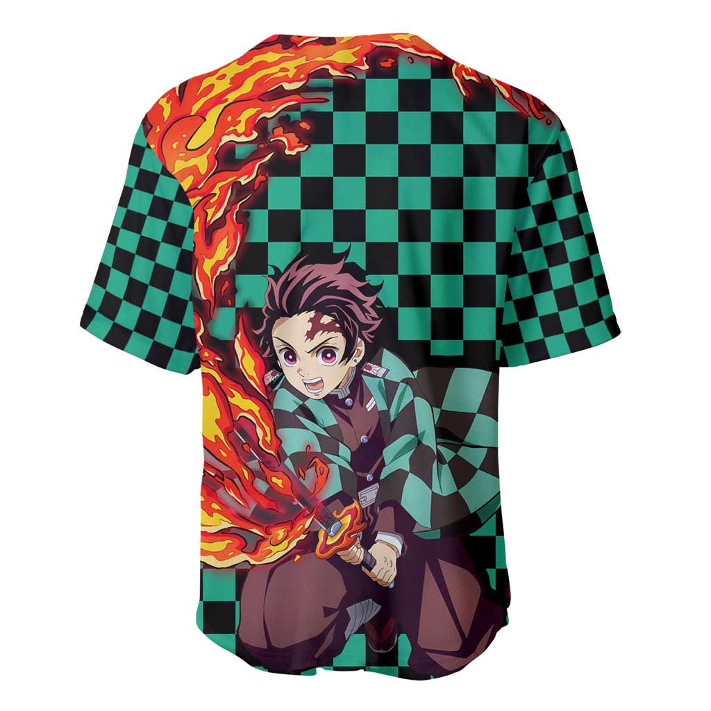 Tanjiro Sun Breathing Demon Slayer Baseball Jersey Tanjiro Sun Breathing Demon Slayer Baseball Jersey