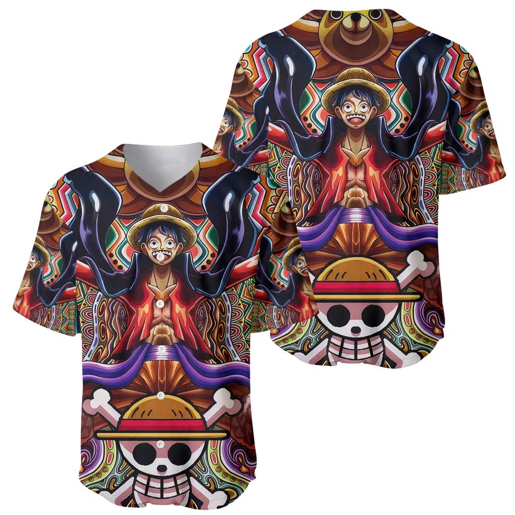 Trippy Monkey D Luffy One Baseball Jersey Trippy Monkey D Luffy One Baseball Jersey