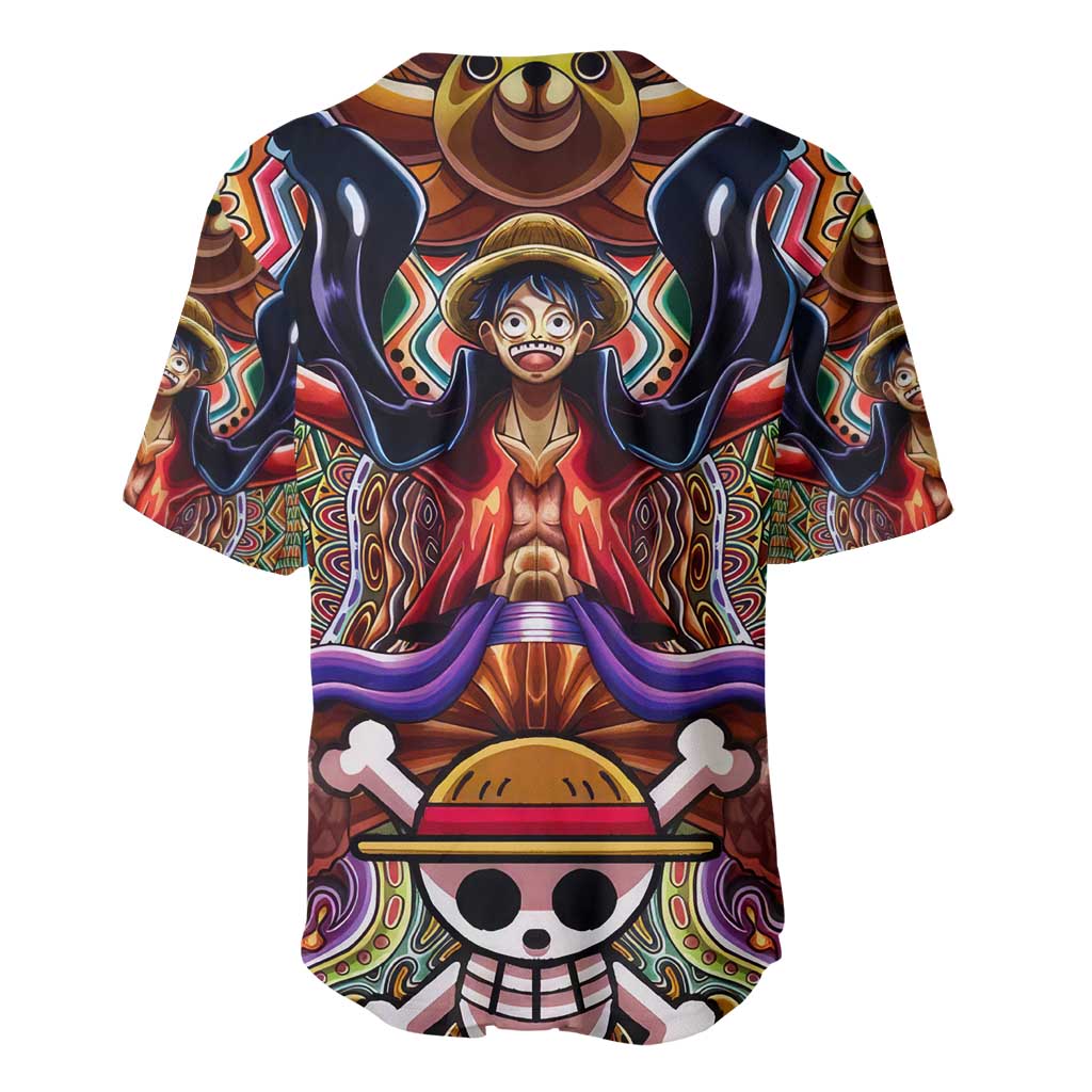 Trippy Monkey D Luffy One Baseball Jersey Trippy Monkey D Luffy One Baseball Jersey