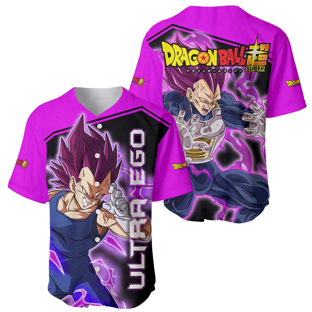 Vegeta Ultra Ego Dragon Ball Baseball Jersey Vegeta Ultra Ego Dragon Ball Baseball Jersey