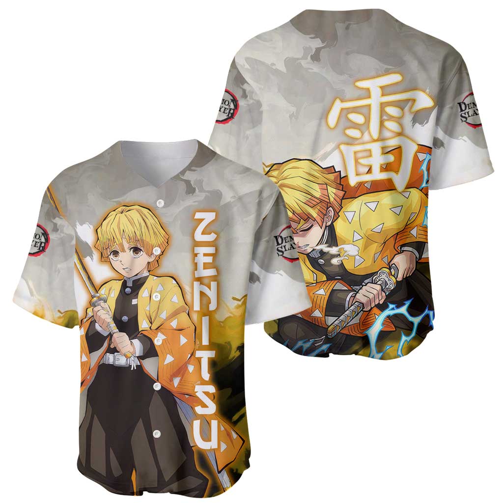 Zenitsu Agatsuma Demon Slayer Baseball Jersey_2 Zenitsu Agatsuma Demon Slayer Baseball Jersey_2
