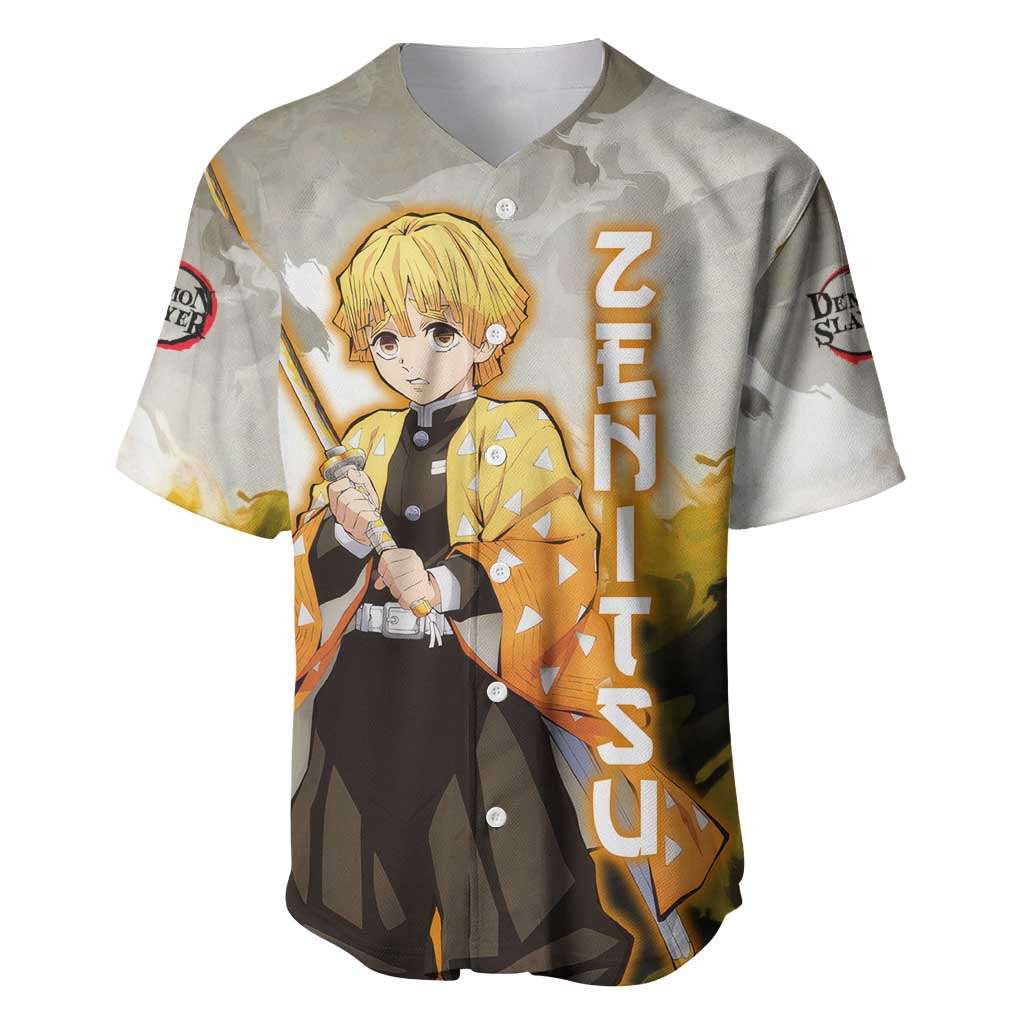 Zenitsu Agatsuma Demon Slayer Baseball Jersey_2 Zenitsu Agatsuma Demon Slayer Baseball Jersey_2