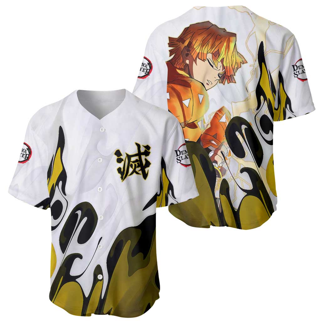 Zenitsu Demon Slayer Baseball Jersey_1 Zenitsu Demon Slayer Baseball Jersey_1