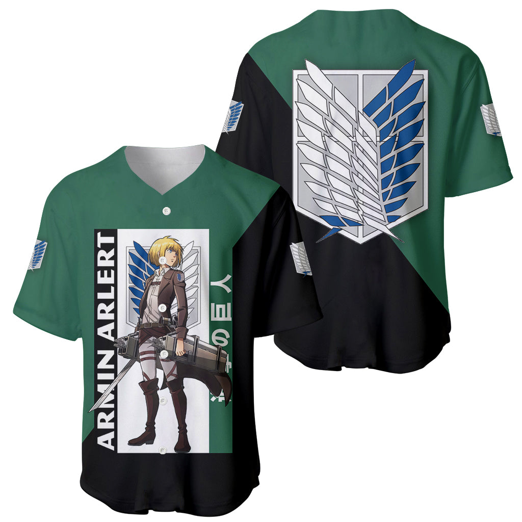 Armin Arlert Attack On Titan Baseball Jersey Armin Arlert Attack On Titan Baseball Jersey