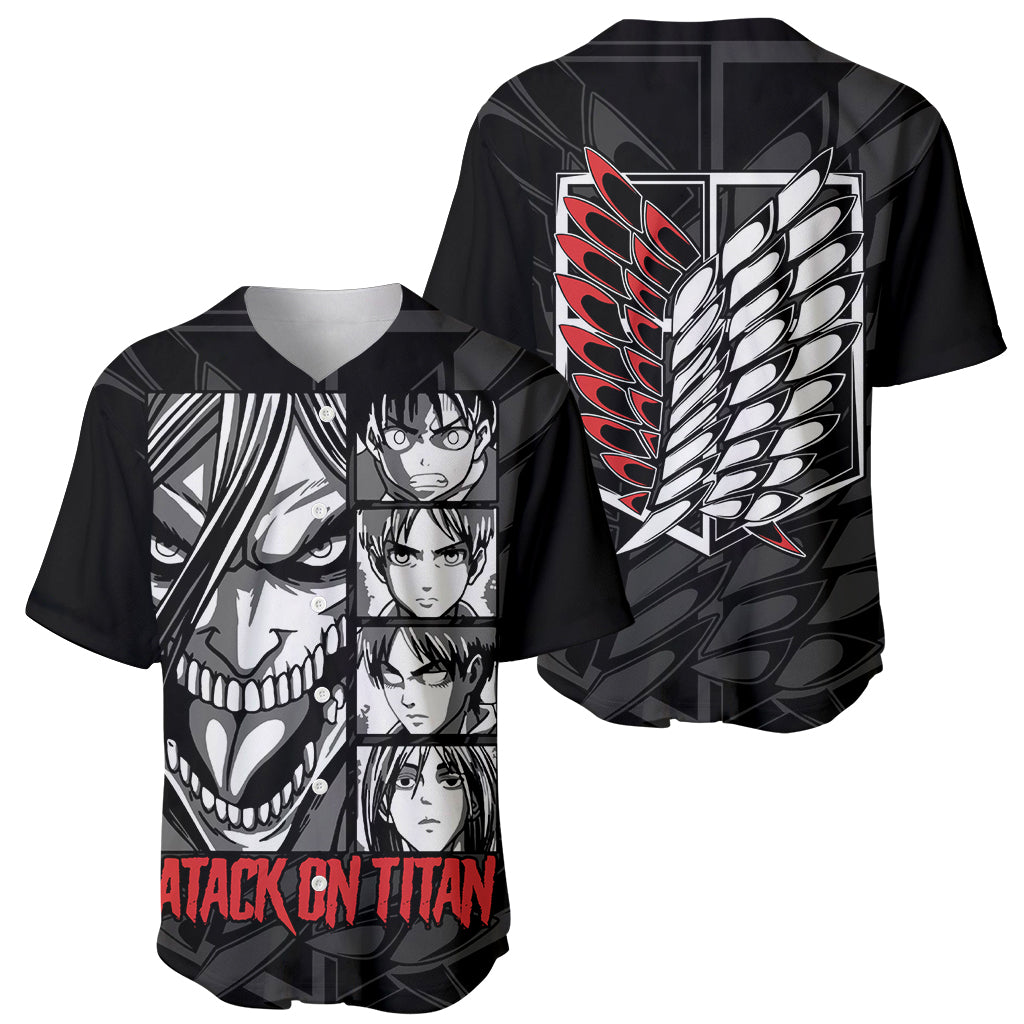 Atack On Titan Character Baseball Jersey Atack On Titan Character Baseball Jersey