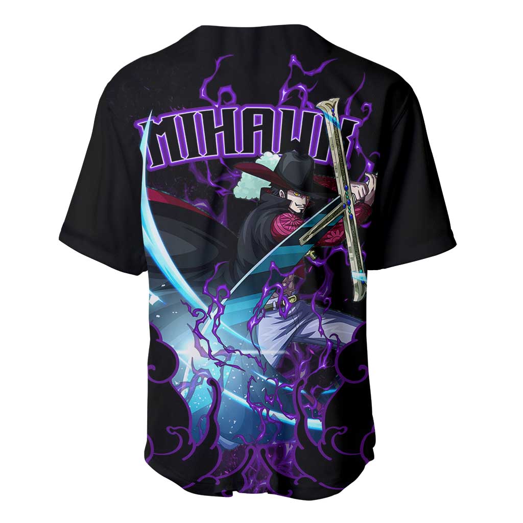 Dracule Mihawk One Piece Haki Baseball Jersey Dracule Mihawk One Piece Haki Baseball Jersey