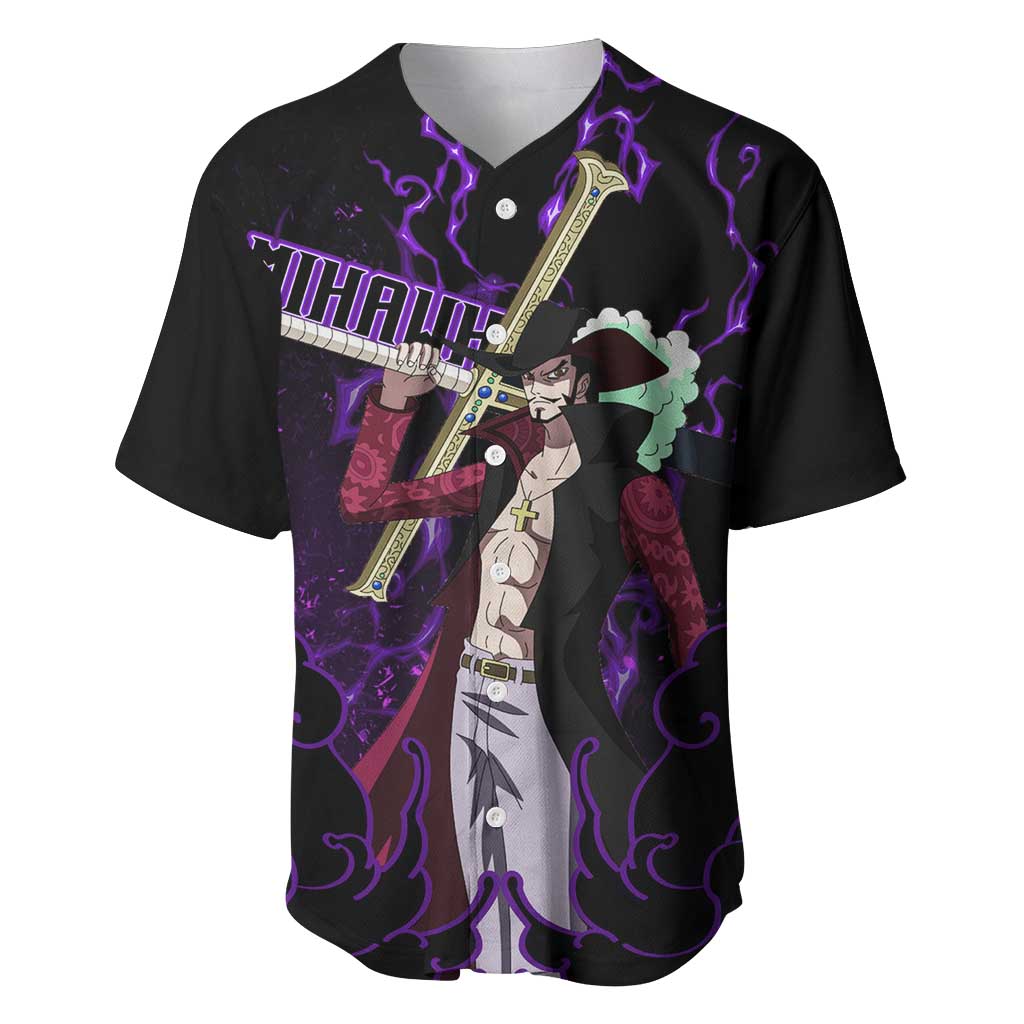 Dracule Mihawk One Piece Haki Baseball Jersey Dracule Mihawk One Piece Haki Baseball Jersey