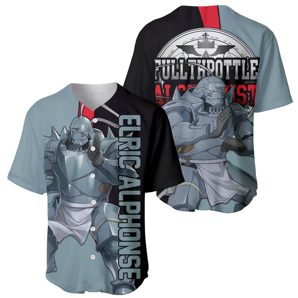 Elric Alphonse Fullmetal Alchemist Baseball Jersey Elric Alphonse Fullmetal Alchemist Baseball Jersey