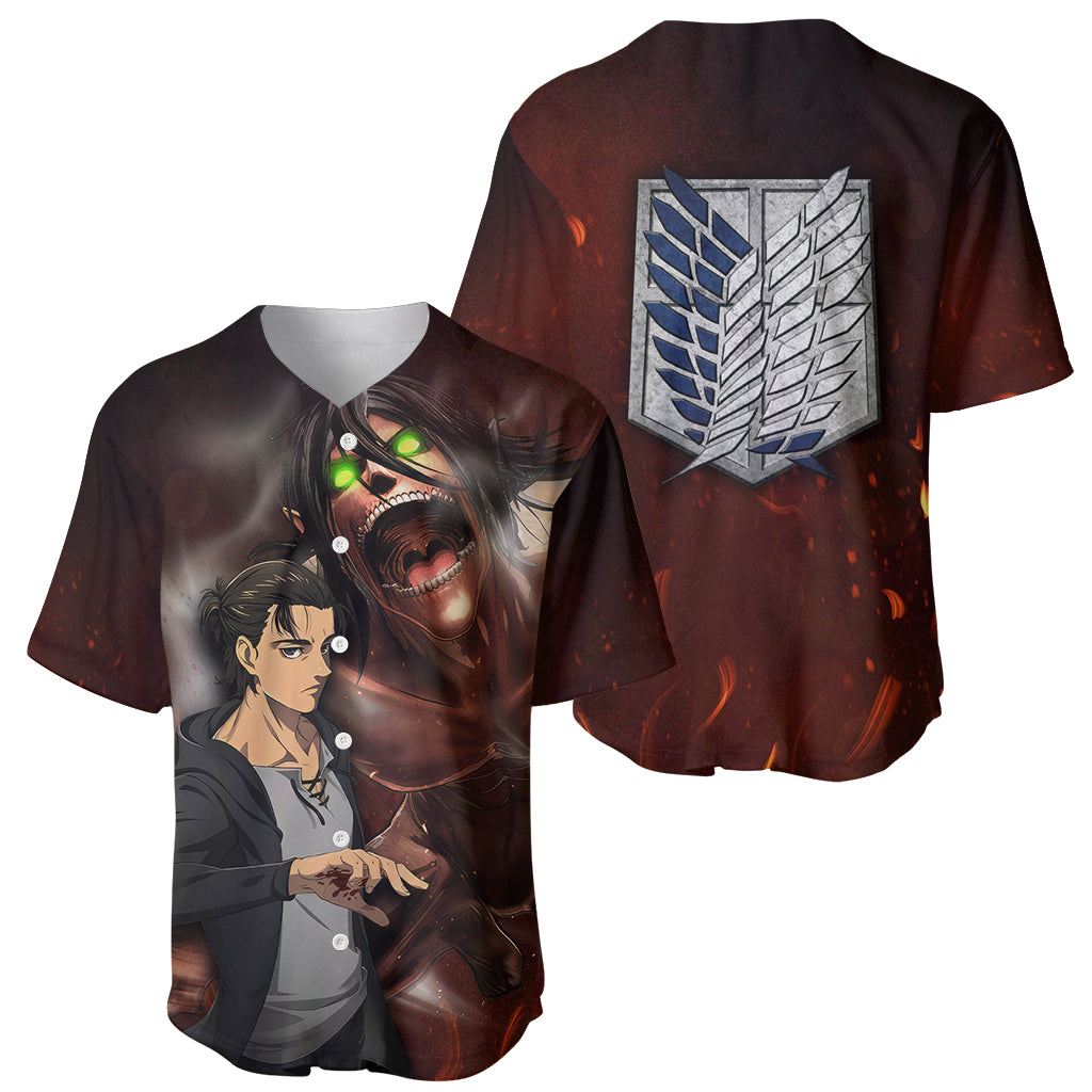 Eren Yeager Aot Final Season Baseball Jersey Eren Yeager Aot Final Season Baseball Jersey
