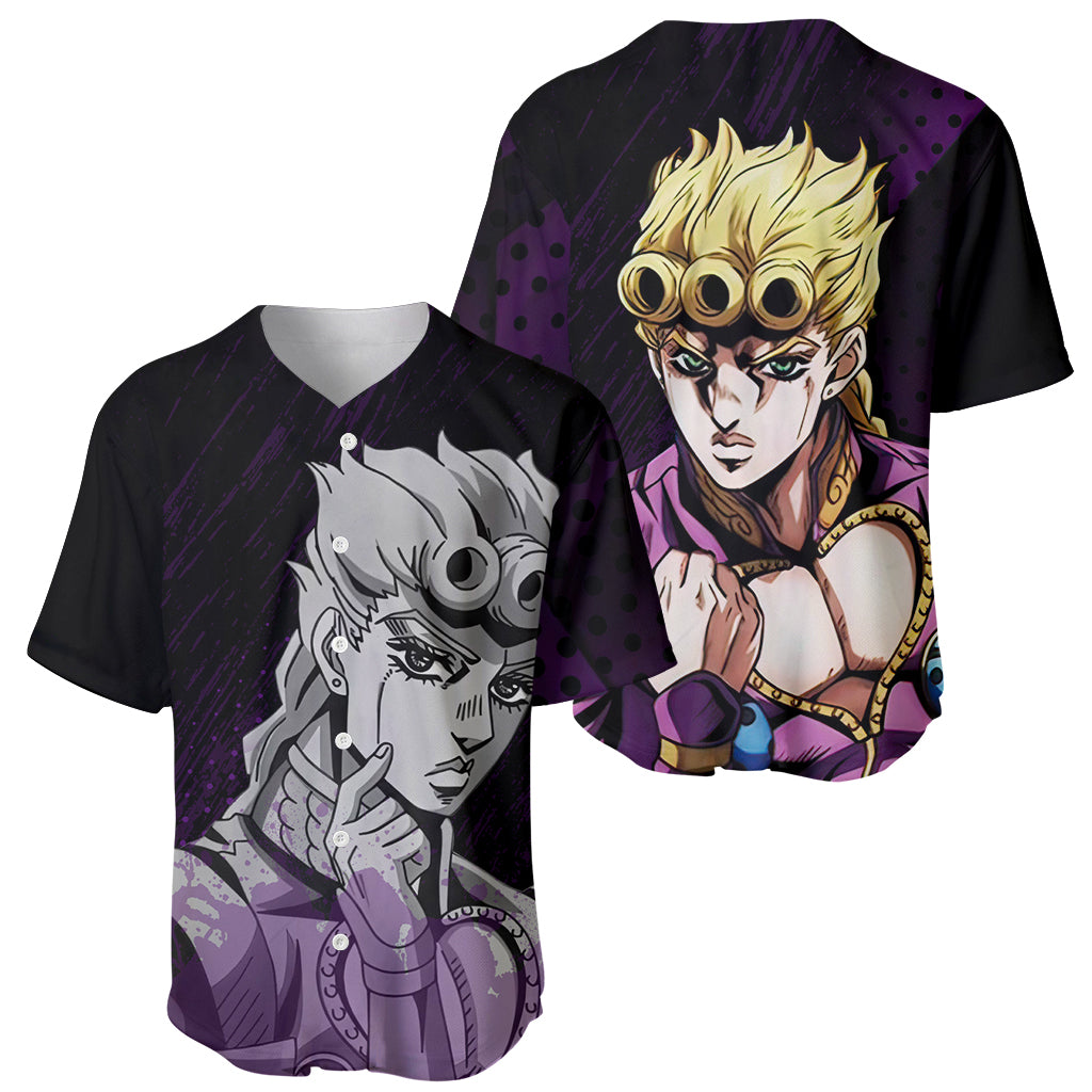 Giorno Giovanna Jjbas Baseball Jersey Giorno Giovanna Jjbas Baseball Jersey
