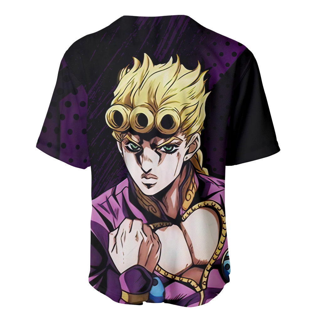 Giorno Giovanna Jjbas Baseball Jersey Giorno Giovanna Jjbas Baseball Jersey