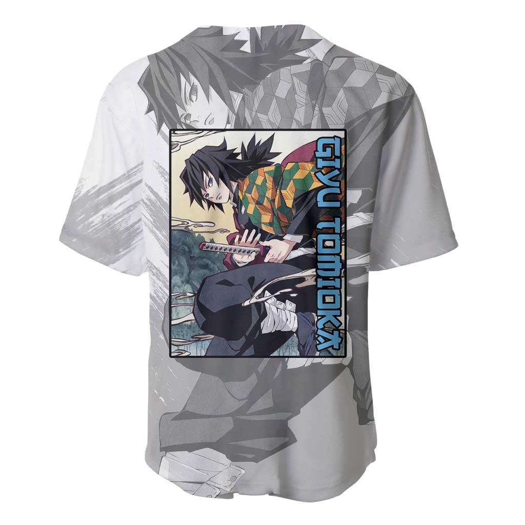 Giyu Tomioka Demon Slayer Baseball Jersey Giyu Tomioka Demon Slayer Baseball Jersey