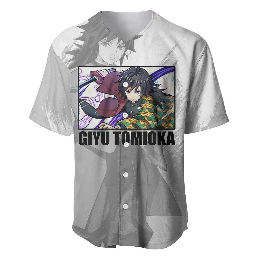 Giyu Tomioka Demon Slayer Baseball Jersey Giyu Tomioka Demon Slayer Baseball Jersey