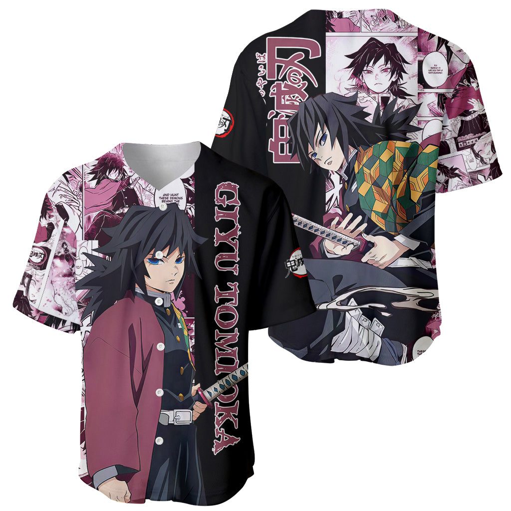 Giyu Tomioka Demon Slayer Baseball Jersey_1 Giyu Tomioka Demon Slayer Baseball Jersey_1