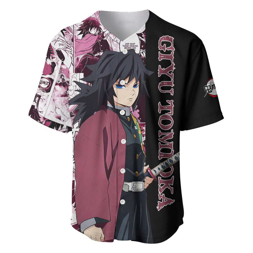 Giyu Tomioka Demon Slayer Baseball Jersey_1 Giyu Tomioka Demon Slayer Baseball Jersey_1