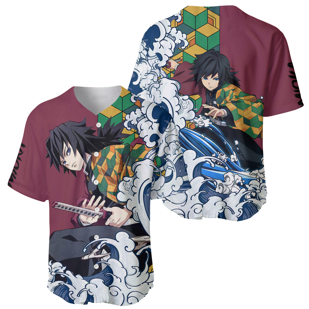 Giyu Tomioka Demons Slayer Baseball Jersey Giyu Tomioka Demons Slayer Baseball Jersey