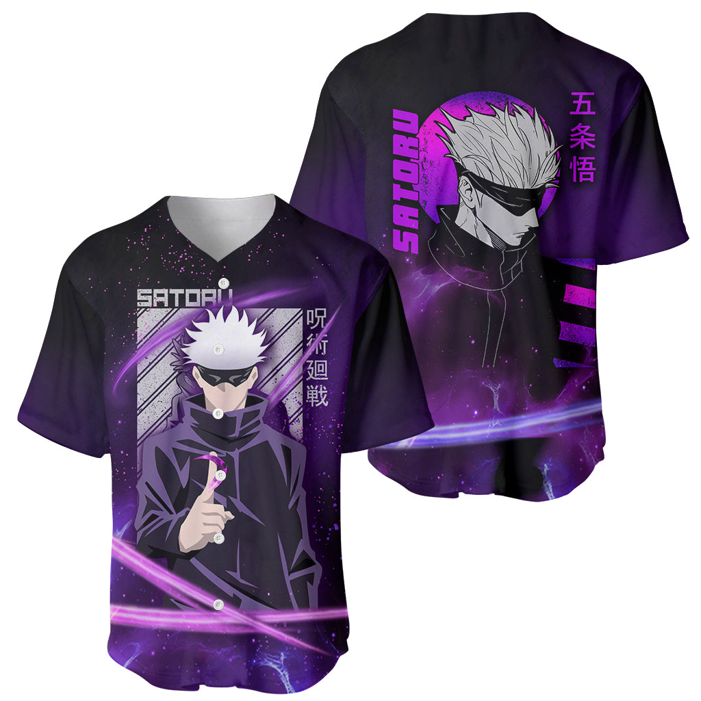 Gojo Satoru Jujutsu Kaisen Aura Baseball Jersey Gojo Satoru Jujutsu Kaisen Aura Baseball Jersey