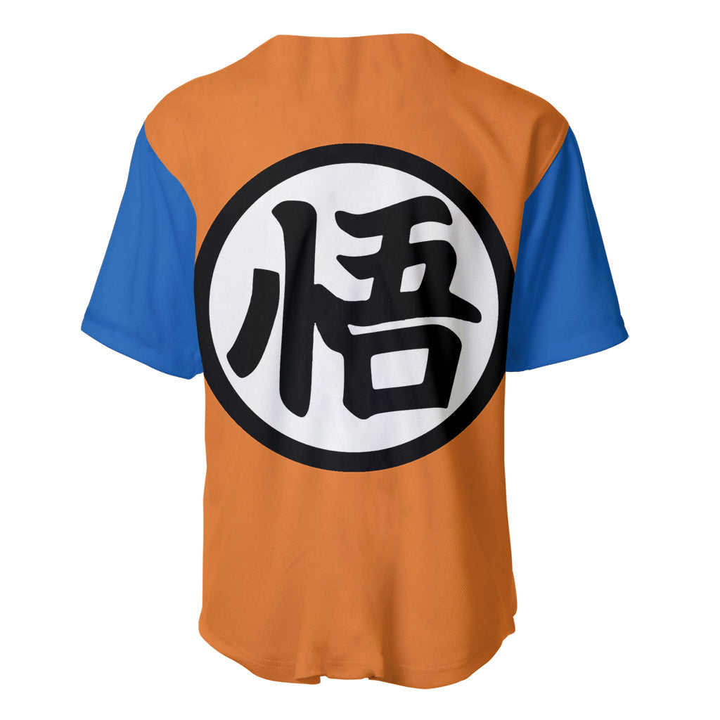 Goku Kanji Symbol Dragon Ball Baseball Jersey Goku Kanji Symbol Dragon Ball Baseball Jersey