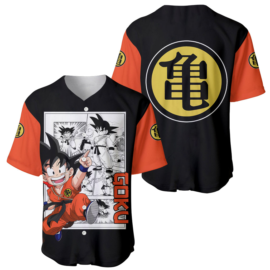 Goku Kid Dragon Ball Baseball Jersey Goku Kid Dragon Ball Baseball Jersey