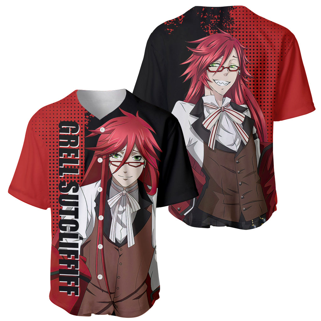 Grell Sutcliff Black Butler Baseball Jersey Grell Sutcliff Black Butler Baseball Jersey
