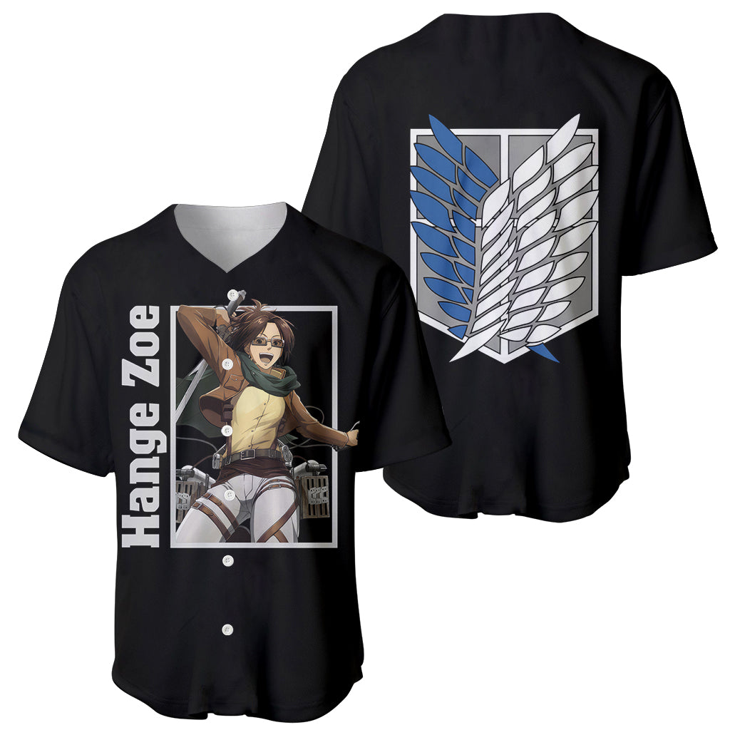 Hange Zoe Attack On Tittan Baseball Jersey Hange Zoe Attack On Tittan Baseball Jersey