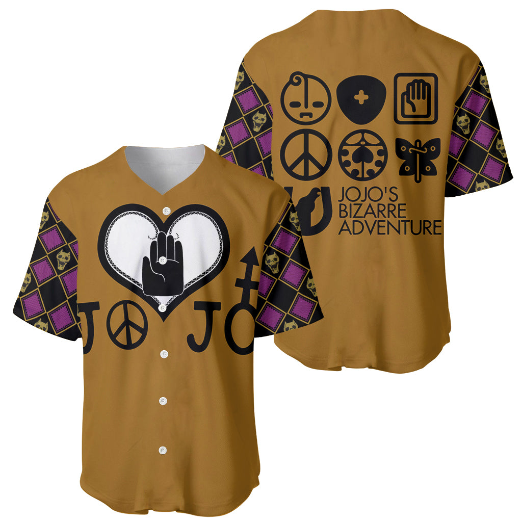 Jjba Symbols Jjbas Baseball Jersey Jjba Symbols Jjbas Baseball Jersey