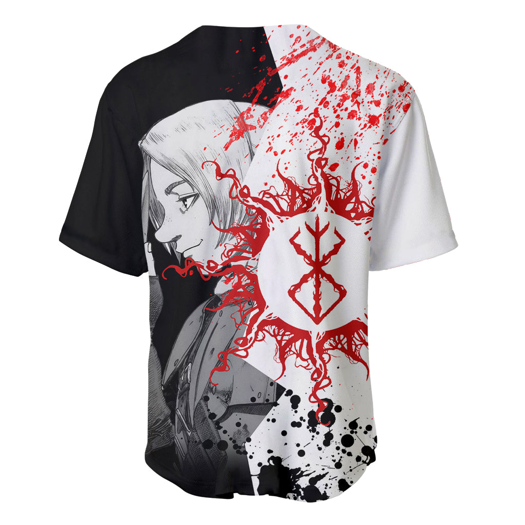 Judeau Berserk Run Symbol Baseball Jersey Judeau Berserk Run Symbol Baseball Jersey
