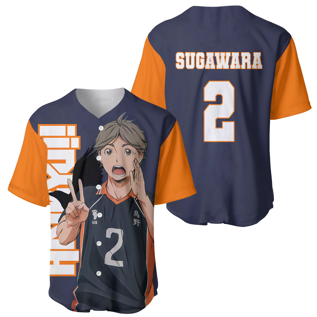 Karasuno Koshi Sugawara Haikyu Baseball Jersey Karasuno Koshi Sugawara Haikyu Baseball Jersey