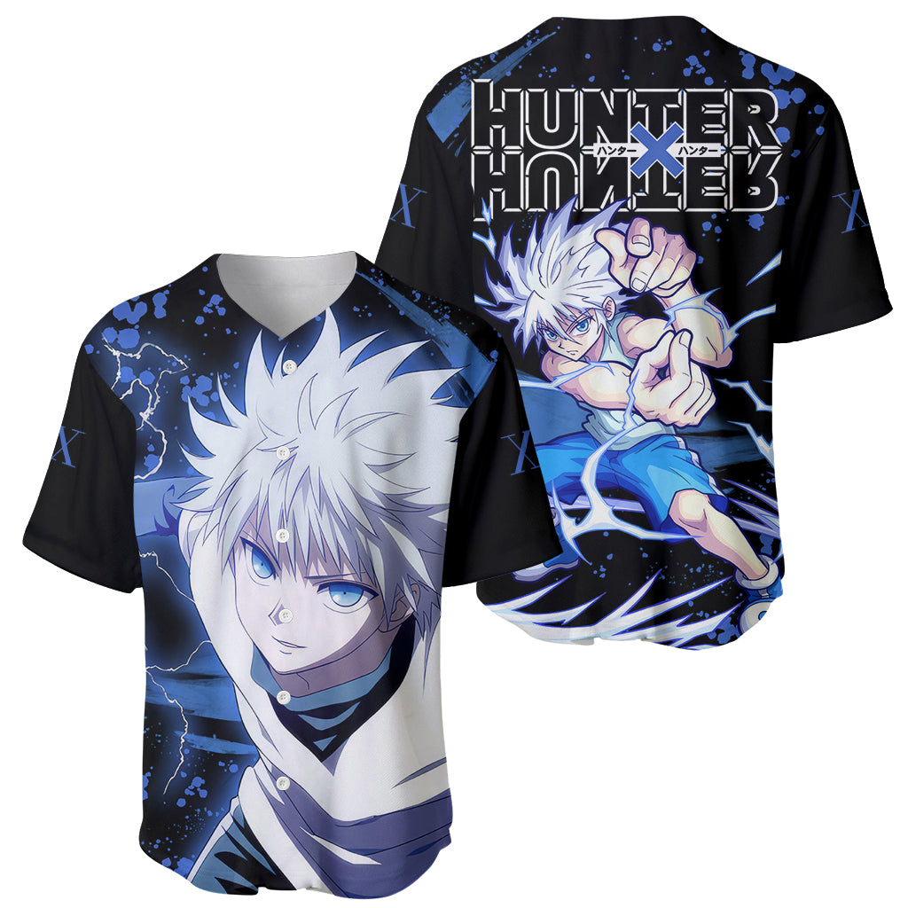 Killua Zoldyck Hunter X Baseball Jersey Killua Zoldyck Hunter X Baseball Jersey