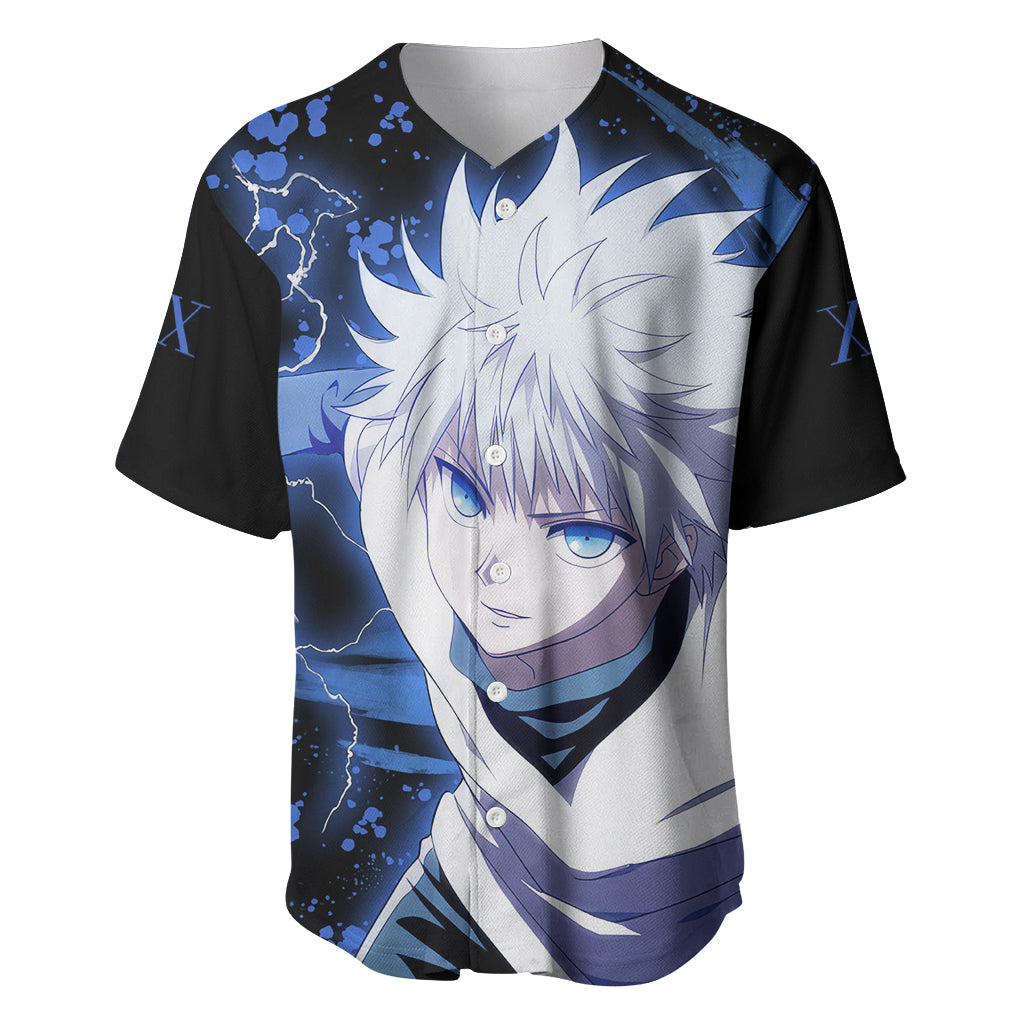 Killua Zoldyck Hunter X Baseball Jersey Killua Zoldyck Hunter X Baseball Jersey
