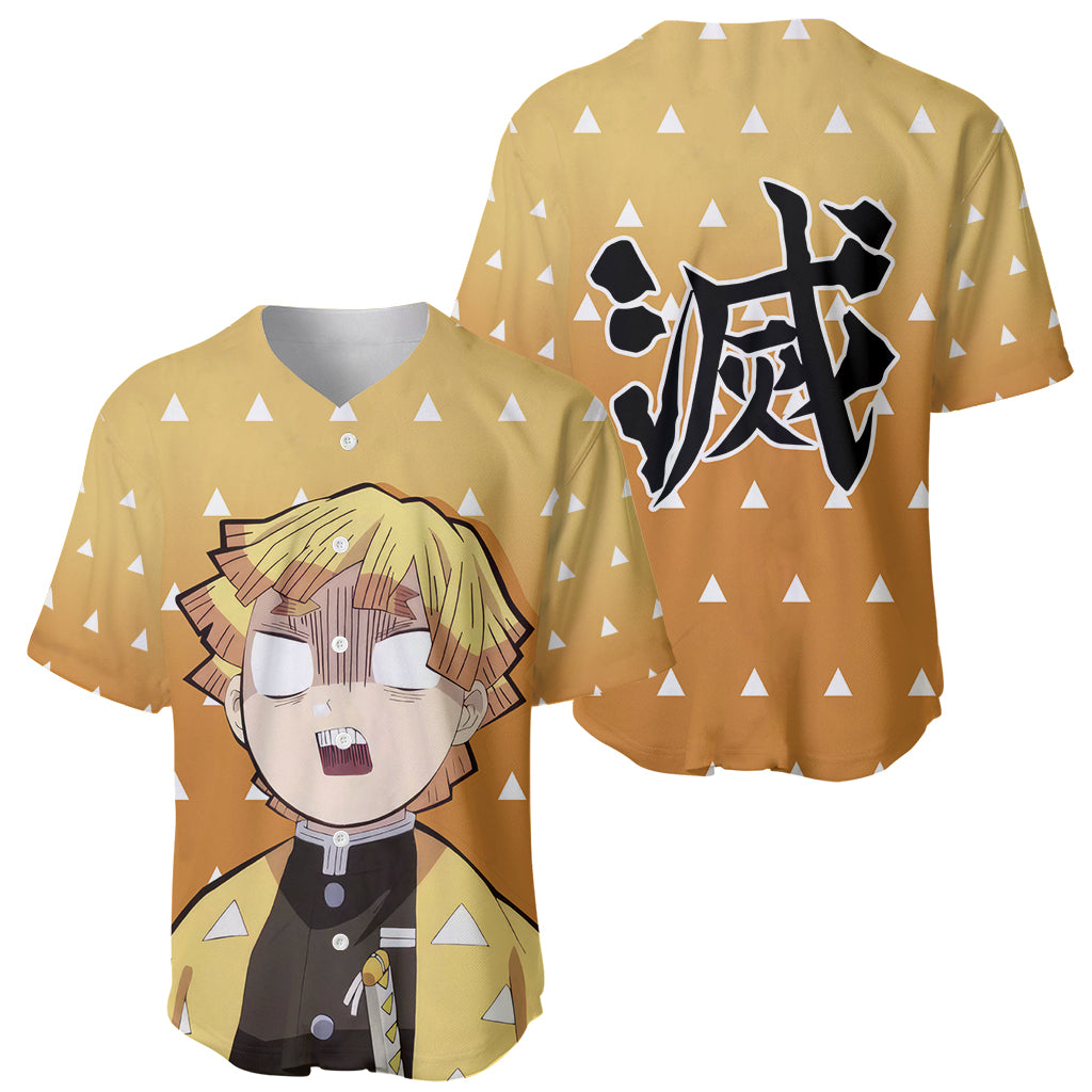 Kimetsu Zenitsu Demon Slayer Funny Baseball Jersey Kimetsu Zenitsu Demon Slayer Funny Baseball Jersey
