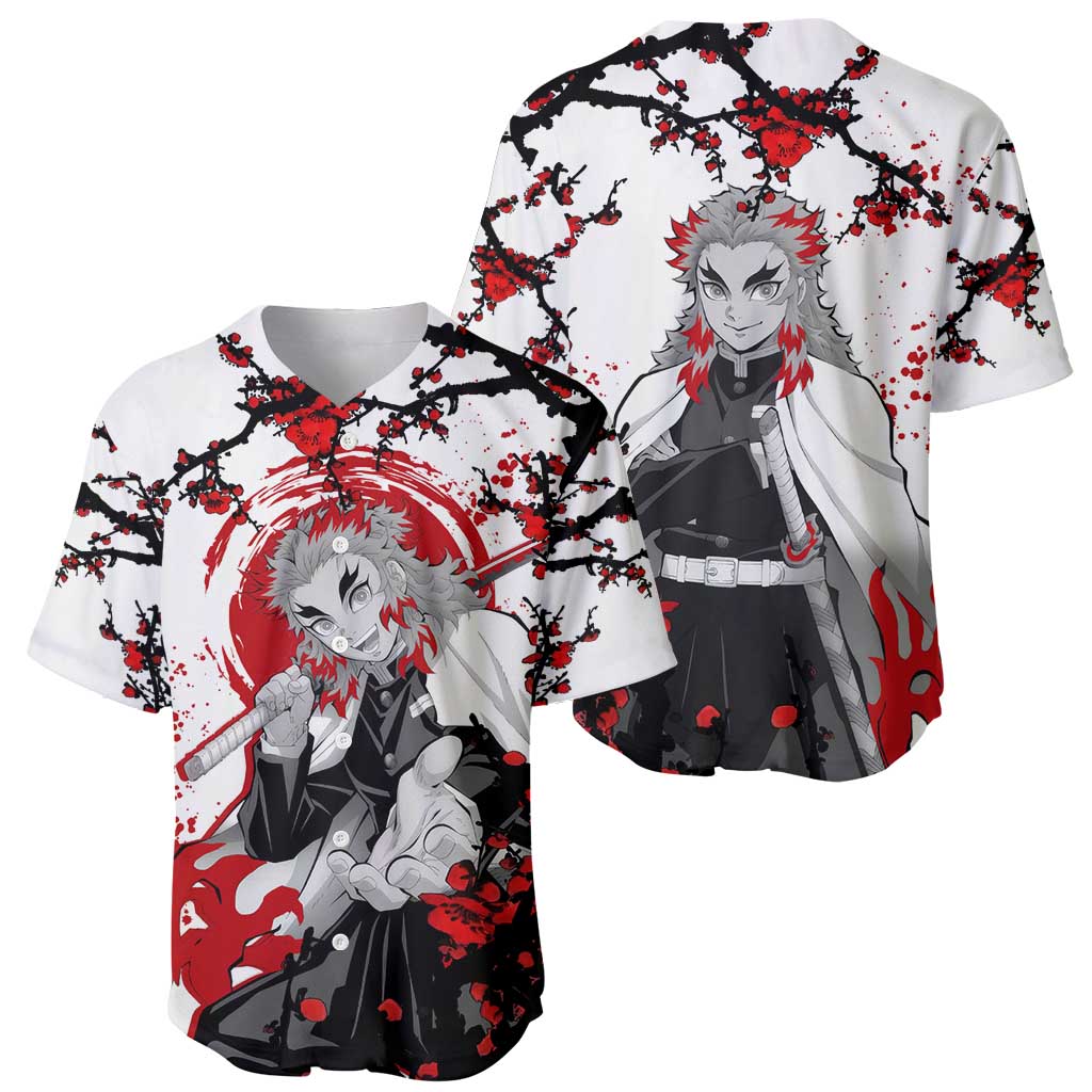 Kyojuro Rengoku Demon Slayer Baseball Jersey Kyojuro Rengoku Demon Slayer Baseball Jersey