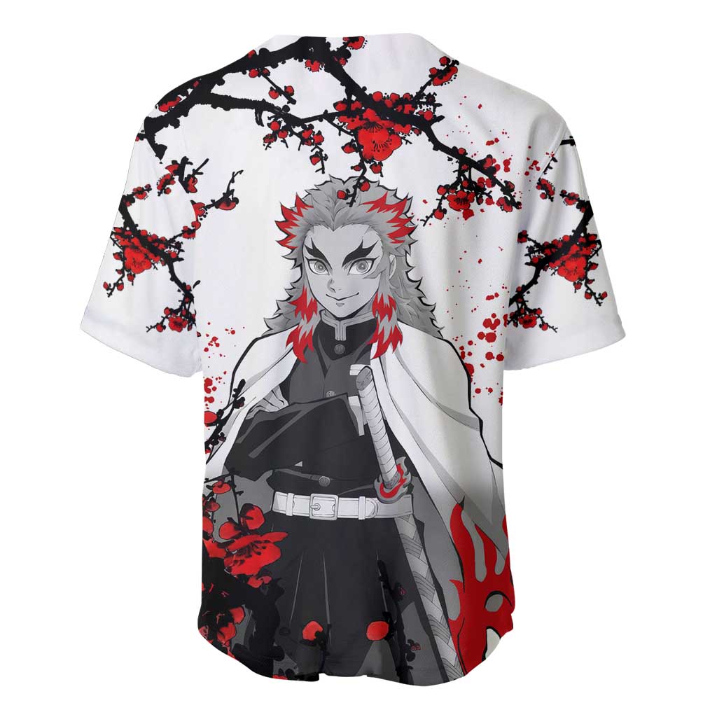 Kyojuro Rengoku Demon Slayer Baseball Jersey Kyojuro Rengoku Demon Slayer Baseball Jersey