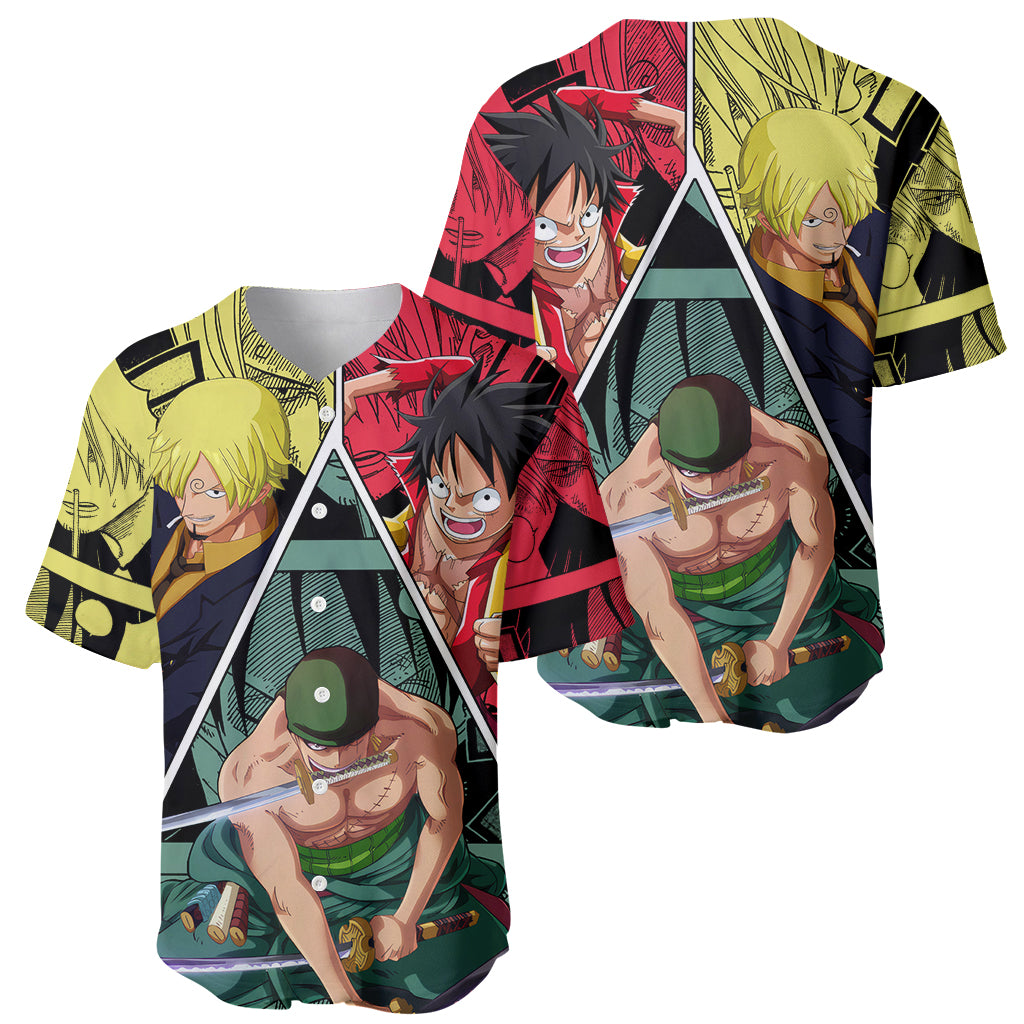 Luffy X Sanji Zoro Baseball Jersey Luffy X Sanji Zoro Baseball Jersey