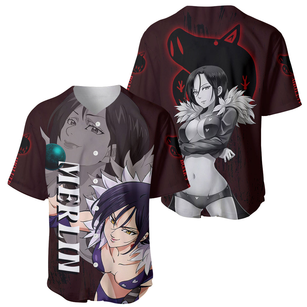 Merlin Boar Sin Of Gluttony Baseball Jersey Merlin Boar Sin Of Gluttony Baseball Jersey