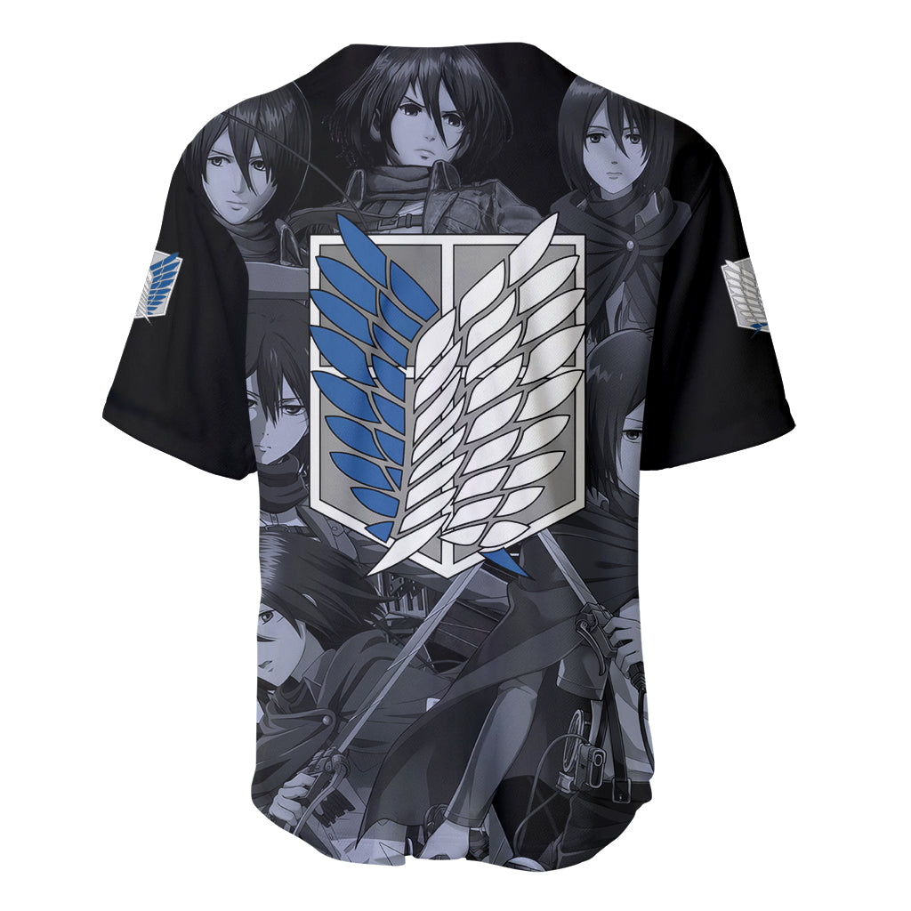 Mikasa Ackerman Attack On Tittan Baseball Jersey Mikasa Ackerman Attack On Tittan Baseball Jersey