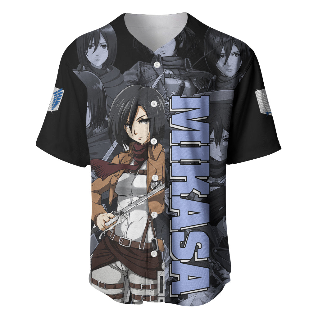 Mikasa Ackerman Attack On Tittan Baseball Jersey Mikasa Ackerman Attack On Tittan Baseball Jersey
