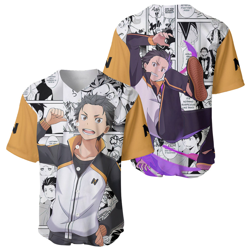 Natsuki Subaru Hajimeru Isekai Seikatsu Baseball Jersey Natsuki Subaru Hajimeru Isekai Seikatsu Baseball Jersey