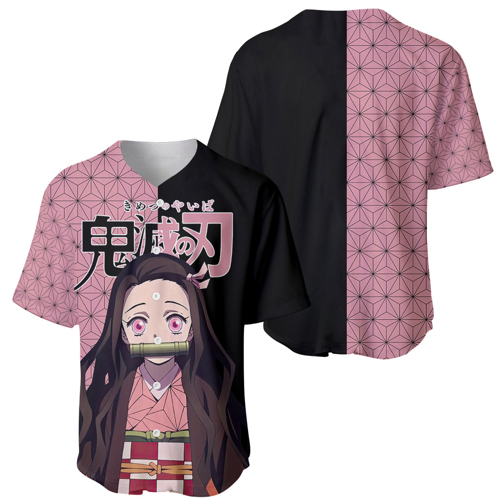 Nezuko Kamado Demon Slayer Baseball Jersey_2 Nezuko Kamado Demon Slayer Baseball Jersey_2
