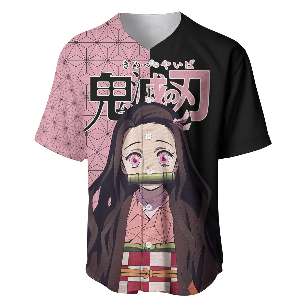 Nezuko Kamado Demon Slayer Baseball Jersey_2 Nezuko Kamado Demon Slayer Baseball Jersey_2