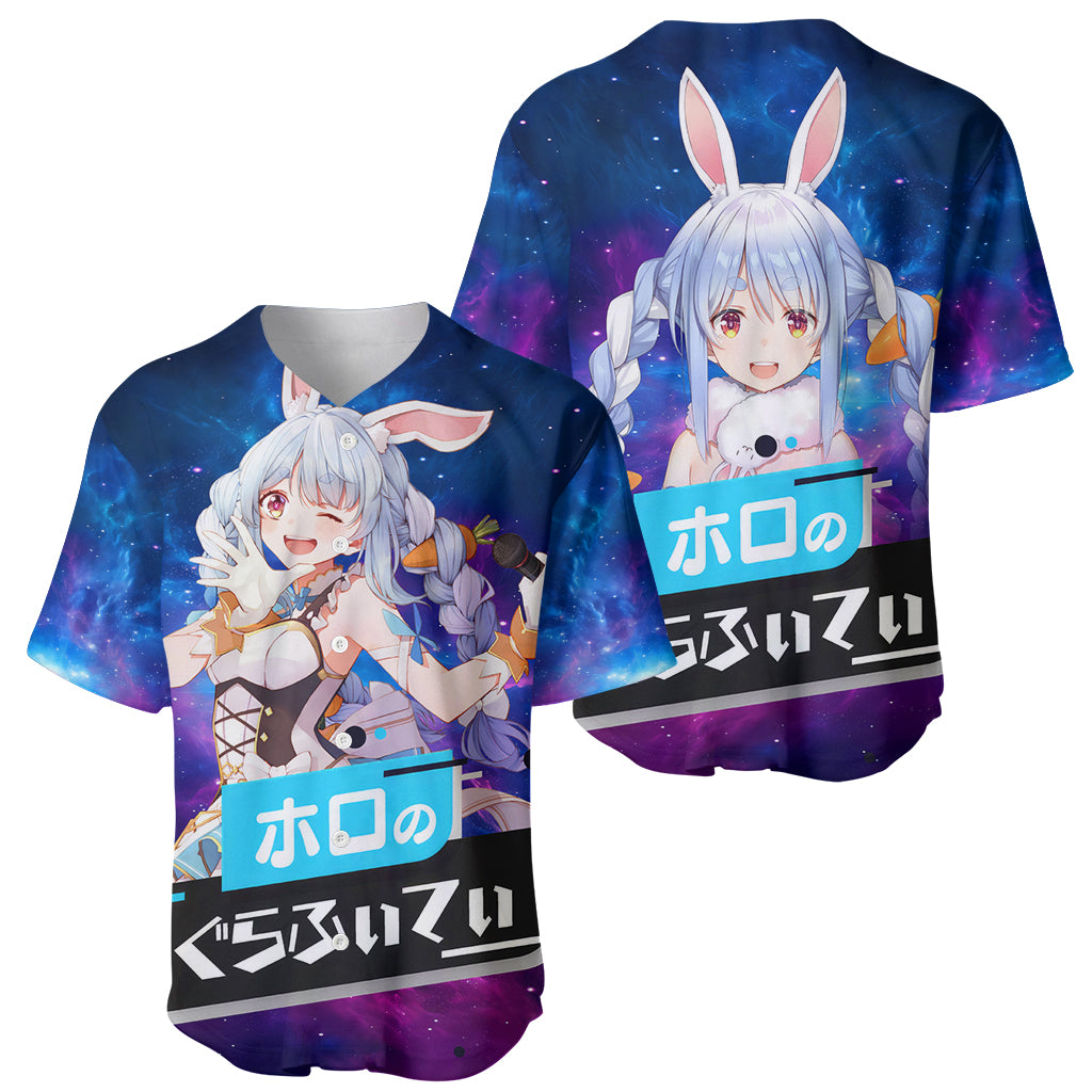Pekora Usada Holo Live Galaxy Baseball Jersey Pekora Usada Holo Live Galaxy Baseball Jersey