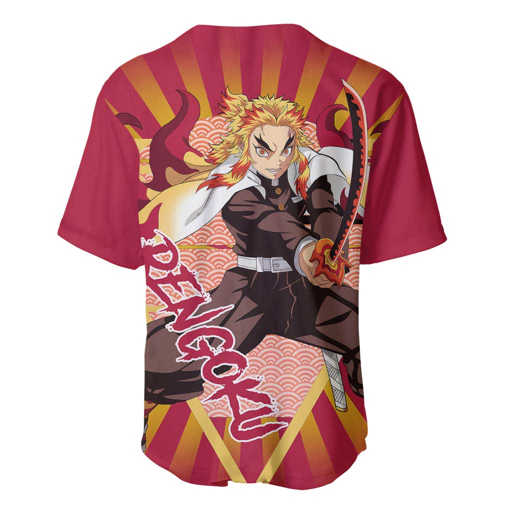 Rengoku Demon Slayer Baseball Jersey Rengoku Demon Slayer Baseball Jersey