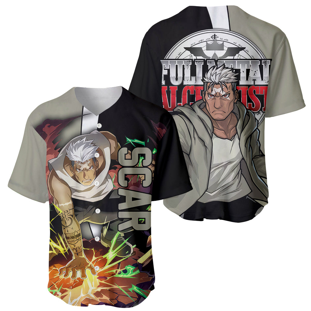 Scar Fullmetal Alchemist Baseball Jersey Scar Fullmetal Alchemist Baseball Jersey